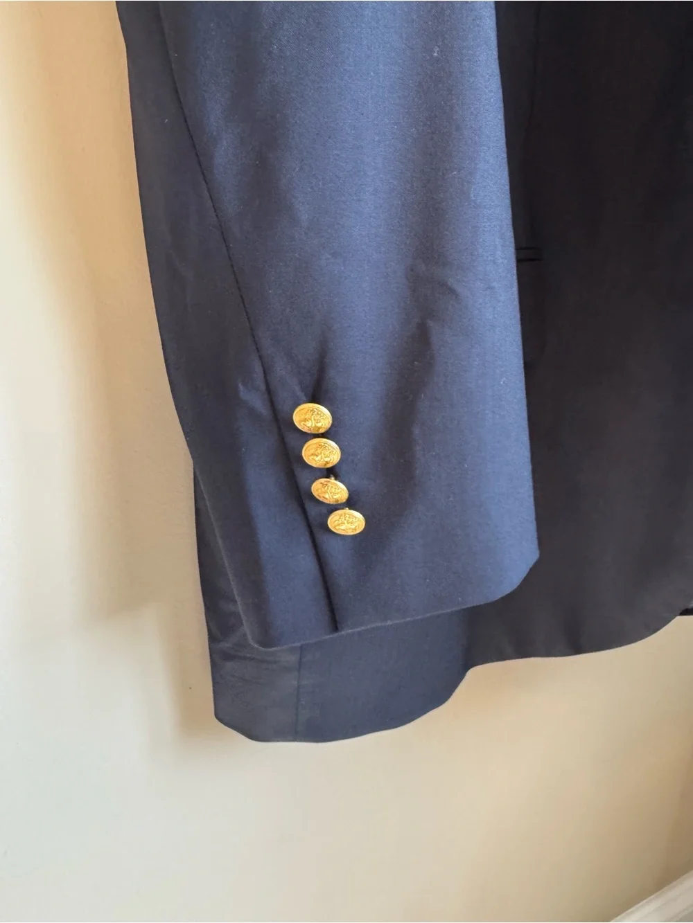 Brooks Brothers 1818 Madison Fit Navy Blazer 48R Italian Wool Gold Buttons